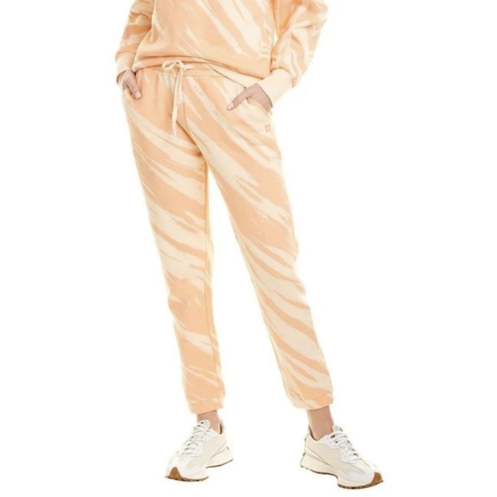 Sweaty Betty Peach and Cream Track Pants